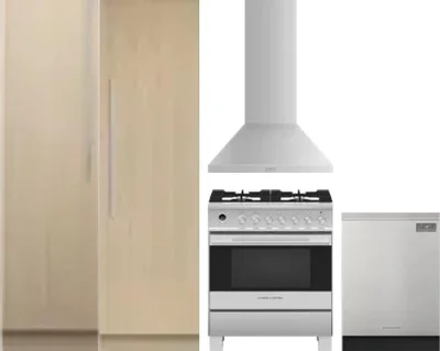 5 Piece Package Includes Refrigerator, Freezer, Range, Hood And Dishwasher